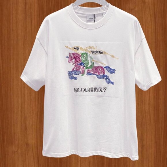 Burberry White Men's Short Sleeve T-Shirt